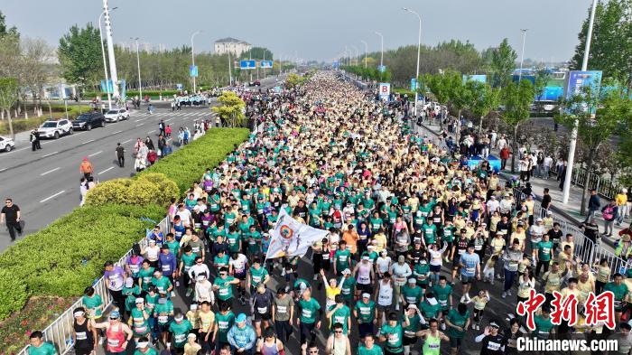 15000人竞逐湿地画廊：天津宁河七里海半程马拉松